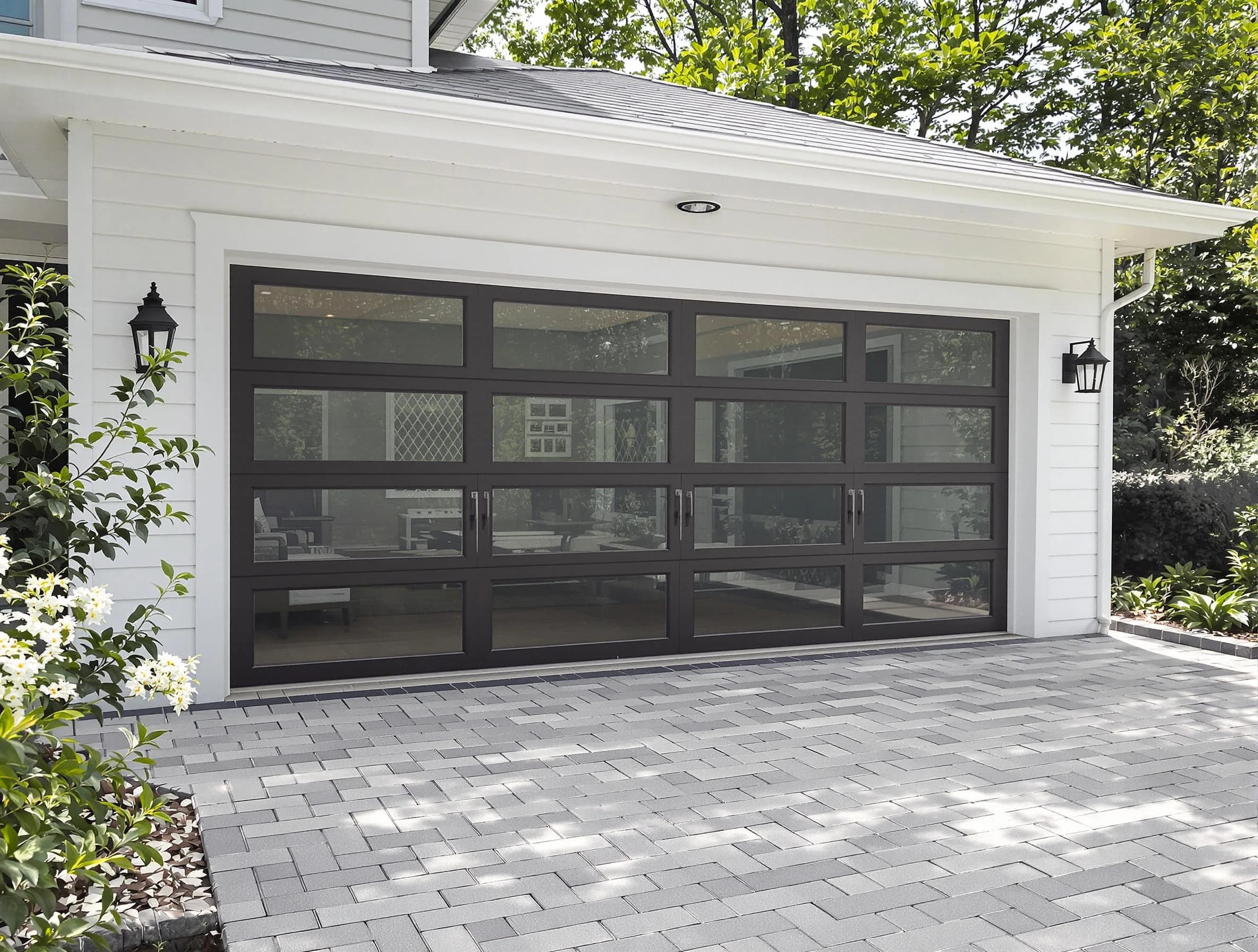Brentwood Garage Door Repair design specialist presenting custom garage door options to Brentwood homeowner