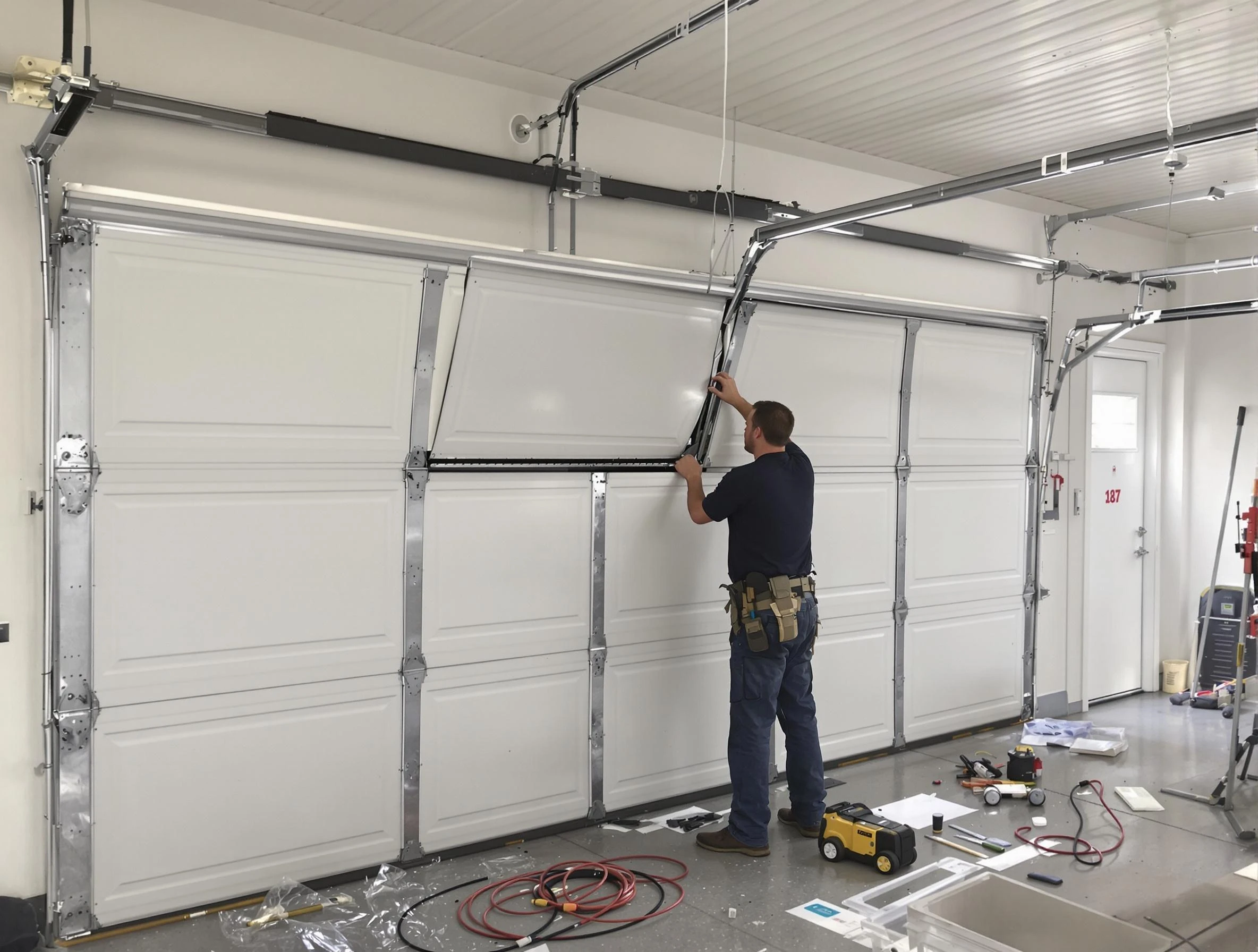 Garage Door Section Replacement in Brentwood